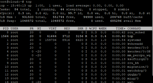 Ubuntu18如何使用top详解-1101