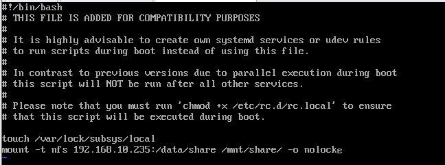 Centos系统搭建NFS文件共享服务器-1613