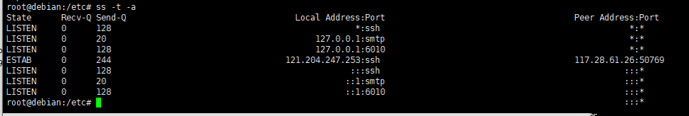 Debian8系统如何使用ss命令显示处于活动状态的连接信息-2611