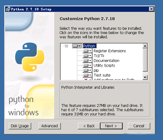 Windows2003系统如何安装python2.7-2807