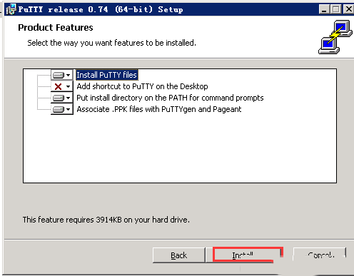Windows 2008 R2 如何安装putty-3781