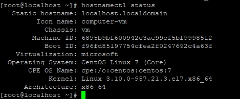 Centos7.6如何用hostnamectl命令设置主机名4592