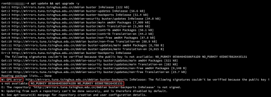 Debian9更新软件提示NO_PUBKEY-4601
