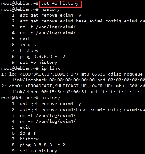 Debian9如何关闭当前历史命令记录4620