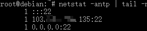 netstat统计tcp连接数前10个的内部监听地址和端口4770